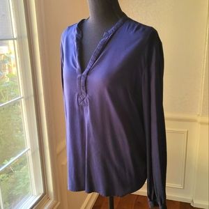 Tommy Hilfiger Navy Long-Sleeve Blouse